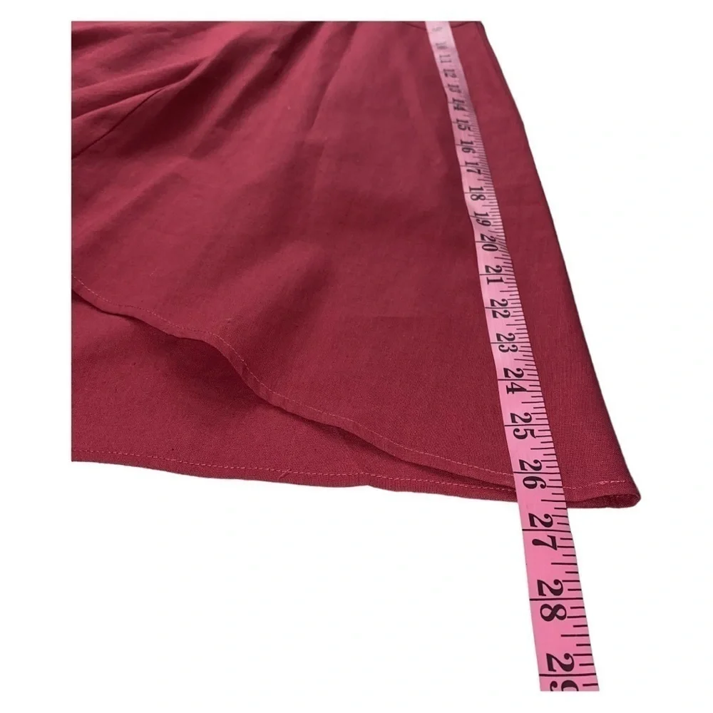 Soft Surroundings Salmon/Pink Skirt petite small Asymmetrical Pleat Zip‎ Front